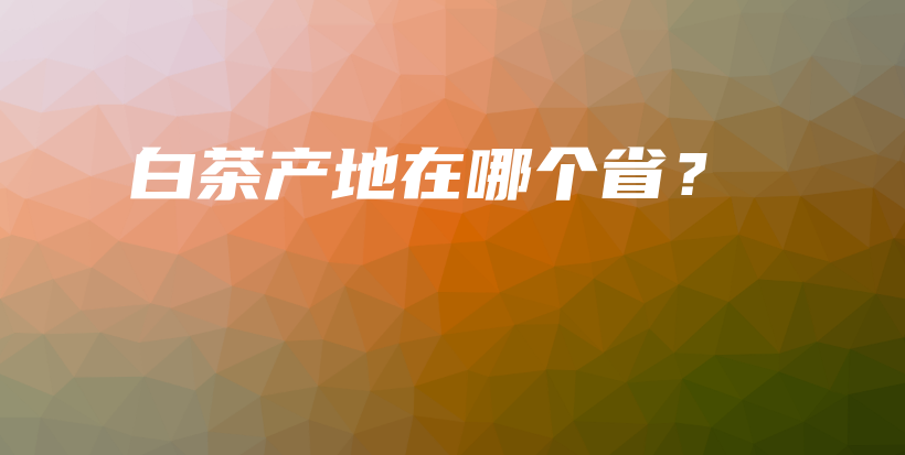 白茶產(chǎn)地在哪個??？插圖