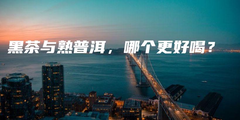 黑茶與熟普洱，哪個(gè)更好喝？插圖