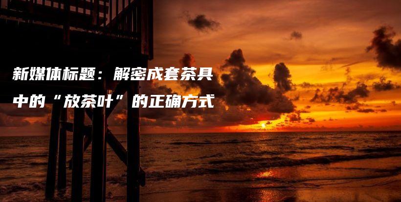 新媒體標(biāo)題：解密成套茶具中的“放茶葉”的正確方式插圖