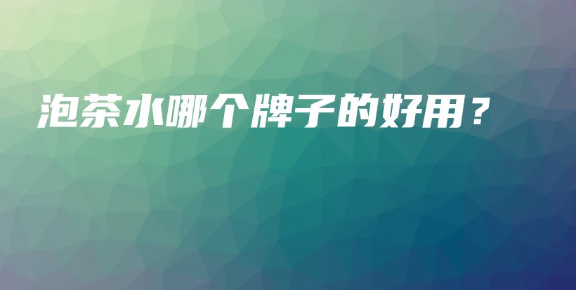 泡茶水哪個牌子的好用？插圖