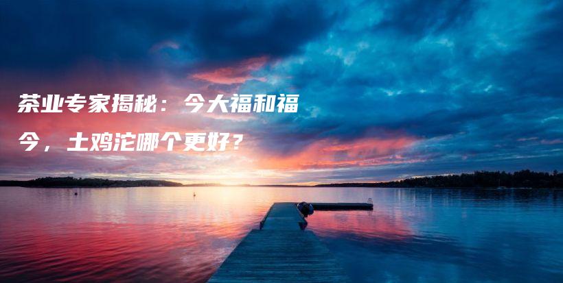 茶業(yè)專家揭秘：今大福和福今，土雞沱哪個(gè)更好？插圖