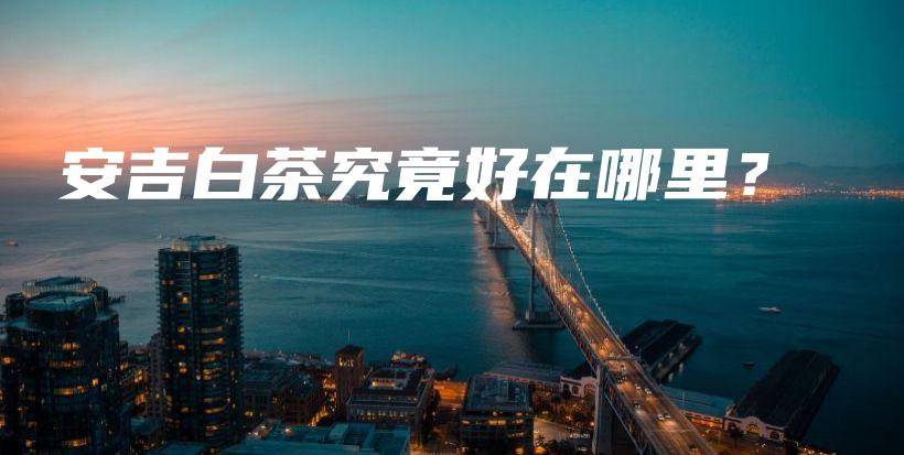 安吉白茶究竟好在哪里？插圖