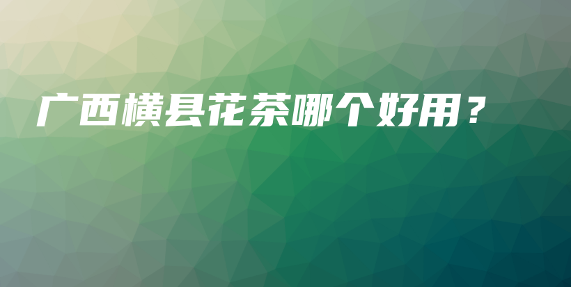 廣西橫縣花茶哪個(gè)好用？插圖
