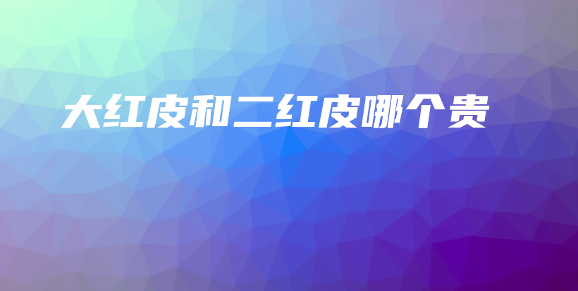 大紅皮和二紅皮哪個(gè)貴插圖