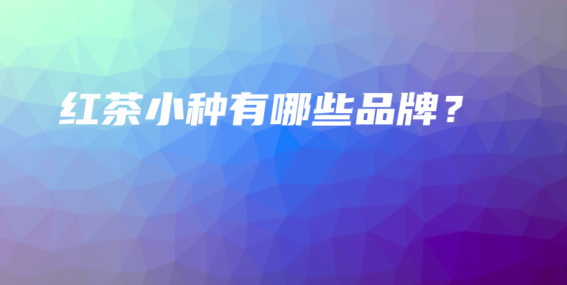 紅茶小種有哪些品牌？插圖