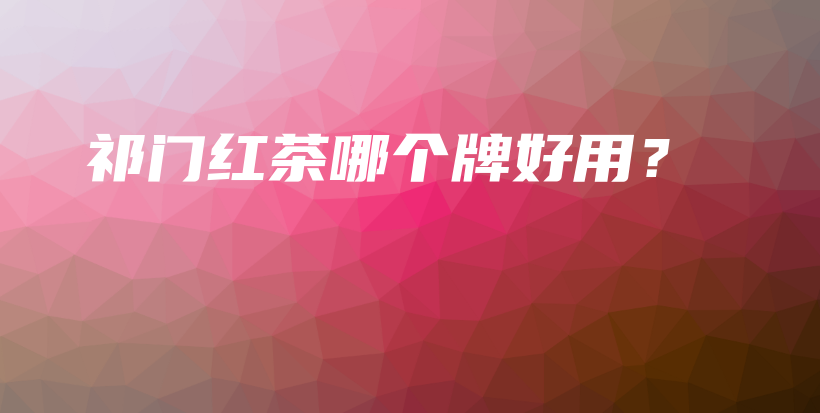 祁門紅茶哪個牌好用？插圖