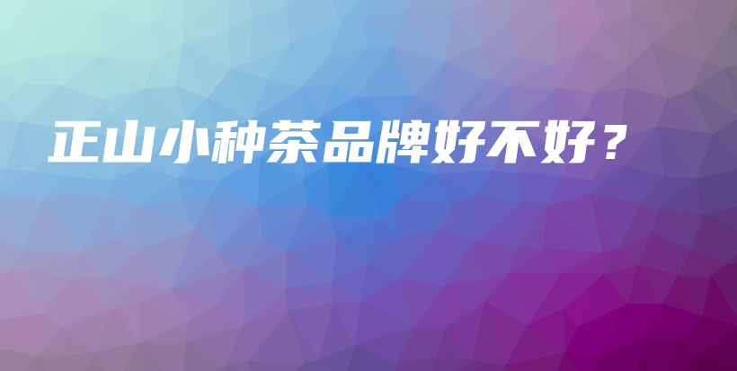 正山小種茶品牌好不好？插圖