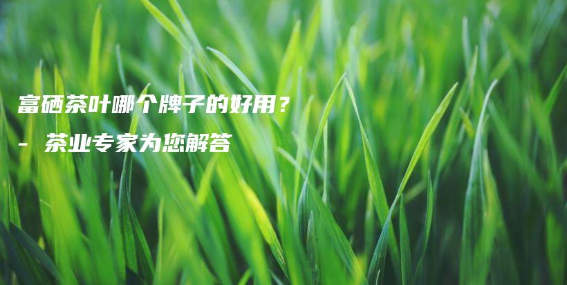 富硒茶葉哪個牌子的好用？- 茶業(yè)專家為您解答插圖