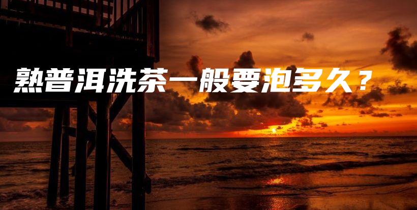 熟普洱洗茶一般要泡多久？插圖