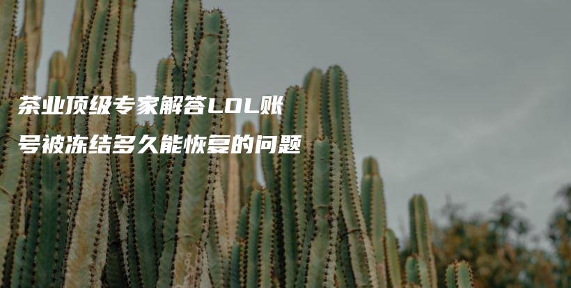 茶業(yè)頂級專家解答LOL賬號被凍結多久能恢復的問題插圖