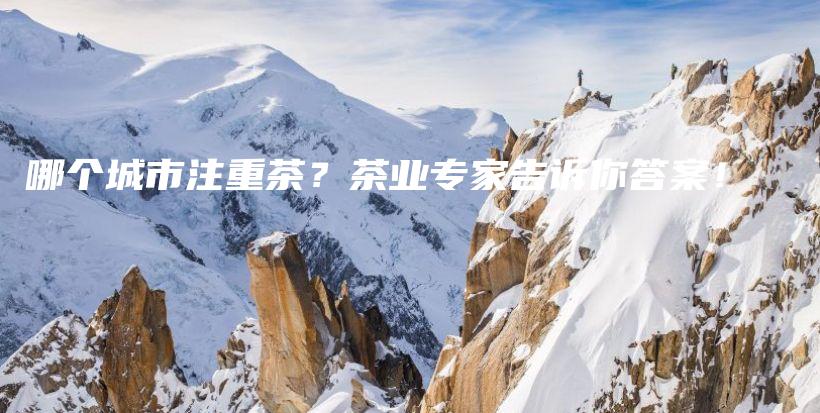 哪個(gè)城市注重茶？茶業(yè)專家告訴你答案！插圖