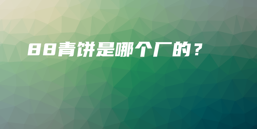88青餅是哪個廠的？插圖