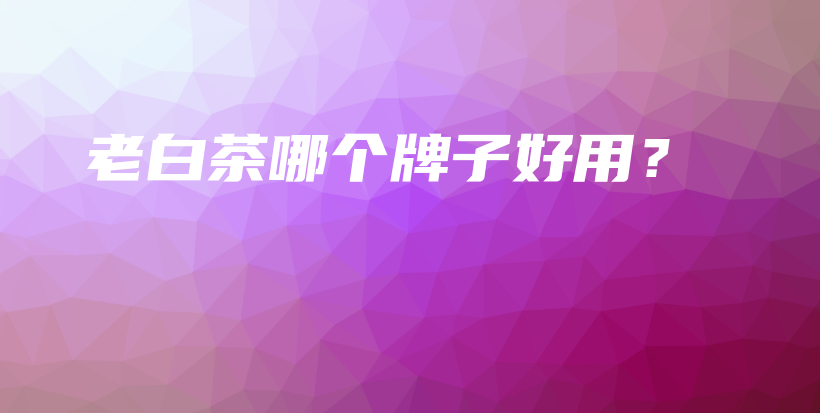 老白茶哪個(gè)牌子好用？插圖