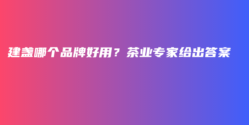 建盞哪個品牌好用？茶業(yè)專家給出答案插圖