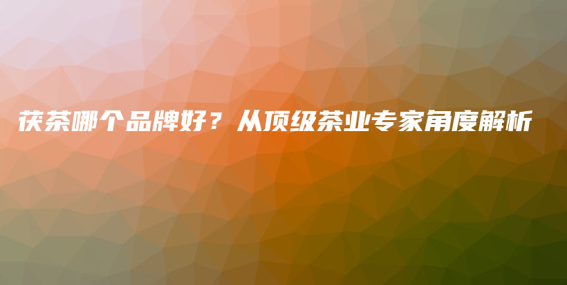 茯茶哪個(gè)品牌好？從頂級(jí)茶業(yè)專(zhuān)家角度解析插圖